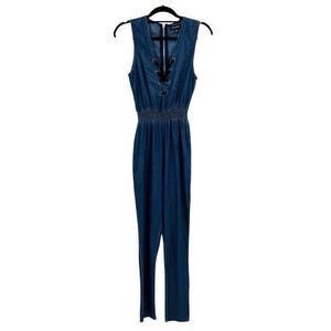 Love Univerity Jumpsuit Denim Blue Size M